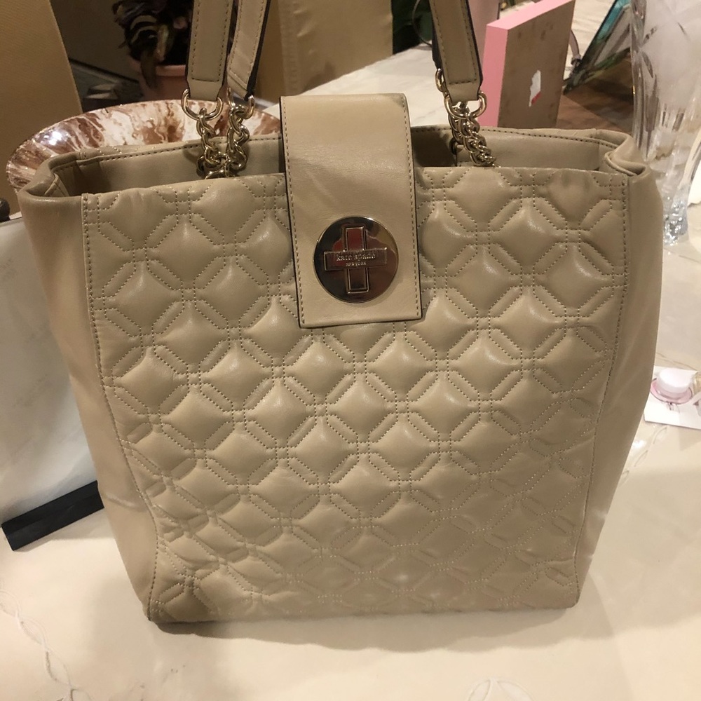 Nude Kate Spade tote bag